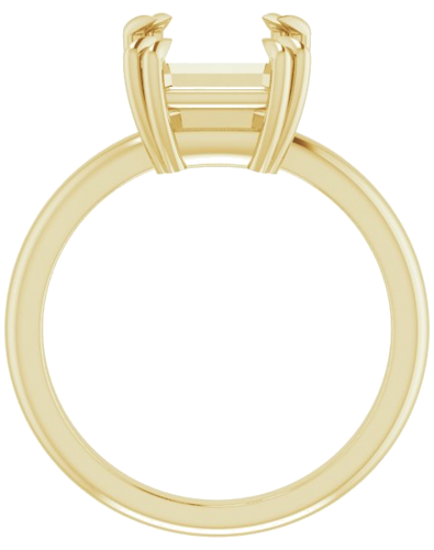 Sužadėtuvių Žiedas „Solitaire“ 585 Geltonojo Aukso Emerald 10mm x 8mm (2)