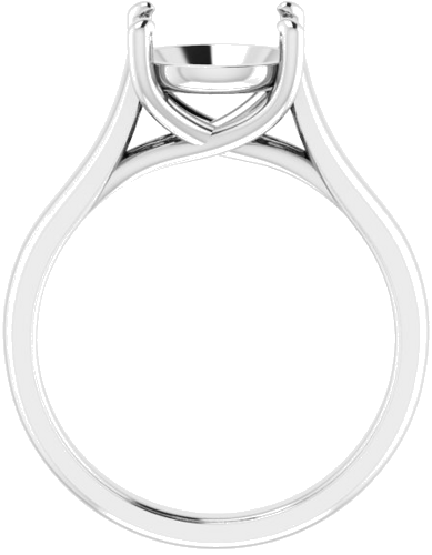 Sužadėtuvių Žiedas „Solitaire“ 585 Baltojo Aukso Round 9mm (2)