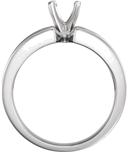 14K White 5.2 mm Round Engagement Ring Mounting (2)