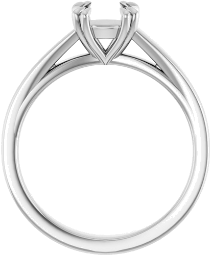 10K White 6.5 mm Round Engagement Ring Mounting (2)