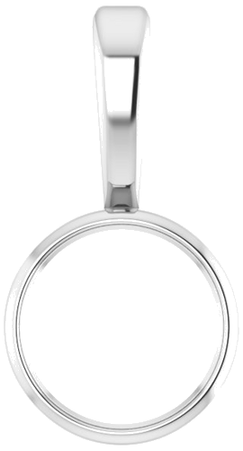 Sterling Silver 4.5 mm Round Bezel-Set Solitaire Pendant Mounting (1)