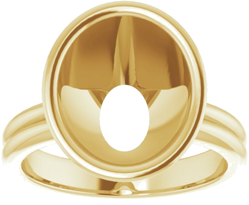 Sužadėtuvių Žiedas „Bezel-Set Solitaire“ 10k yellow gold Oval 12mm x 10mm (3)