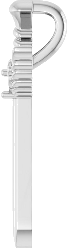 Sterling Silver 2 mm Round Accented Dagger Pendant (3)