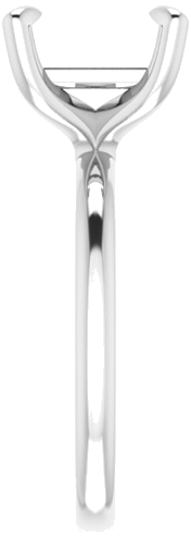 Sužadėtuvių Žiedas „Solitaire“ 585 Baltojo Aukso Square 8mm (4)
