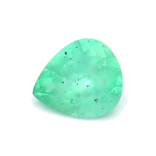 1.03 carat GREEN MODIFIEDBRILLIANT cut Pear Smaragdas (1)