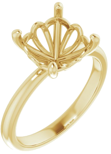 Sužadėtuvių Žiedas „Solitaire“ 585 Geltonojo Aukso Cushion 9mm (1)