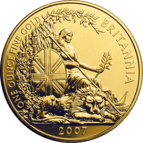 1 унция Британия 2007 Великобритания 100 паунда златна монета (1)