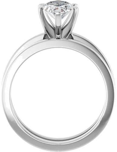 14K White 12x6 mm Marquise Solitaire Engagement Ring Mounting (7)