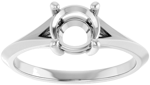 Sužadėtuvių Žiedas „Solitaire“ 585 Baltojo Aukso Round 6.5mm (3)