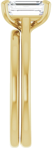 Sužadėtuvių Žiedas „Solitaire“ 417 Geltonojo Aukso Emerald 8mm x 6mm (9)