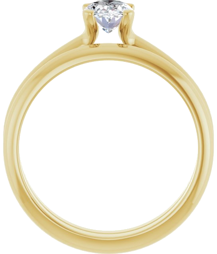 Sužadėtuvių Žiedas „Solitaire“ 585 Geltonojo Aukso Oval 7mm x 5mm (7)