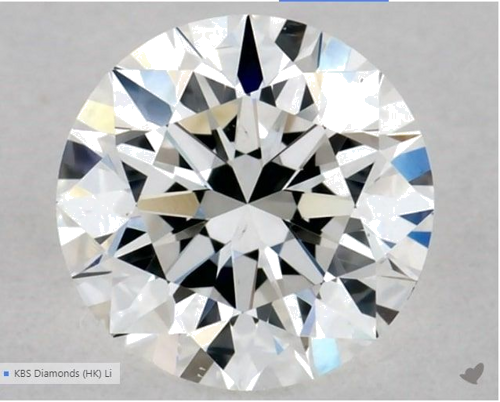 0.5 carat E-VS2 Excellent cut Natūralus Round Deimantas (1)