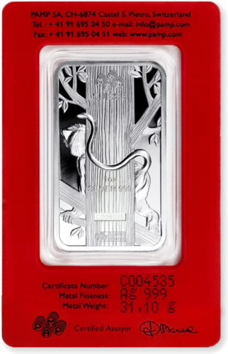 1 oz Серебряный слиток Год Огненной Обезьяны 2016 PAMP (2)