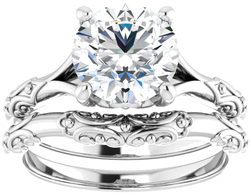 Sterling Silver 8 mm Round Solitaire Engagement Ring Mounting (8)