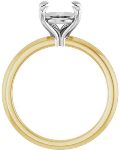 Sužadėtuvių Žiedas 585 Baltojo Ir Geltonojo Aukso Oval 10mm x 8mm (2)