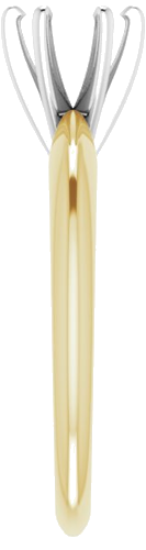 14K Yellow   White 5.7-6 mm Round 6-Prong Comfort-Fit Solitaire Ring Mounting (4)