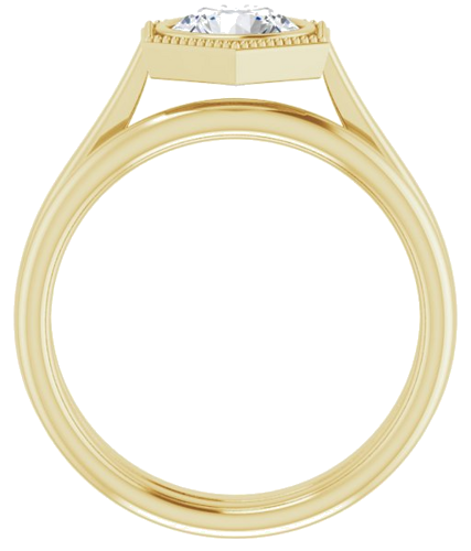 Sužadėtuvių Žiedas „Solitaire“ 585 Geltonojo Aukso Round 6.5mm (7)