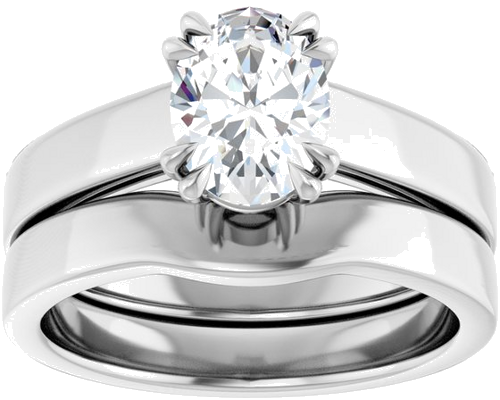 Sterling Silver 8x6 mm Oval Engagement Ring Mounting (8)