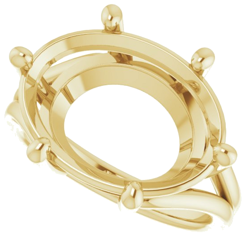 Sužadėtuvių Žiedas „Solitaire“ 585 Geltonojo Aukso Oval 16mm x 12mm (5)