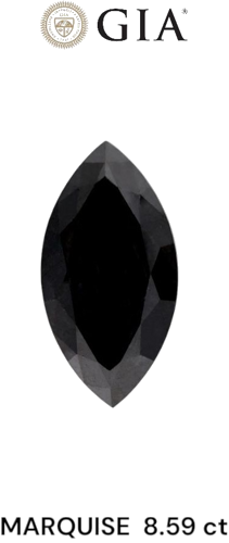 8.59 carat Fancy Black-VVS2 Natūralus Marquise Deimantas (1)