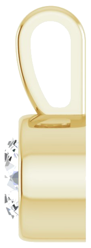 Pakabukas „Bezel-Set Solitaire“ 585 Geltonojo Aukso Round 4.5mm (6)