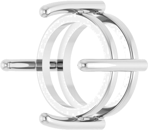 Sterling Silver 9 mm Round Cabochon Pendant Mounting (2)