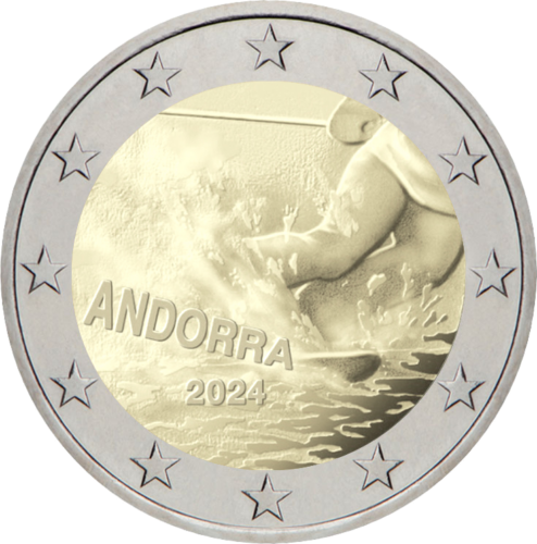 2024 Andorra 2 Euro BU Coin for Alpine Skiing (3)