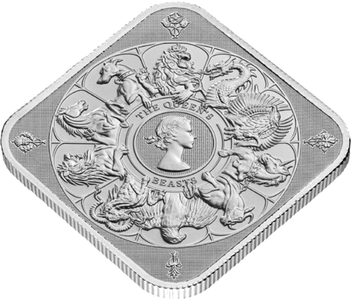 1 oz Геральдические Звери Королевы 2025 Великобритания Серебряная монета (4)