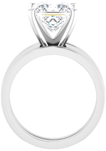 Sužadėtuvių Žiedas „Solitaire“ 585 Baltojo Aukso Square 8mm (7)