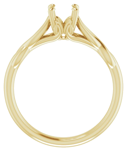 14K Yellow  7x5 mm Oval Solitaire Engagement Ring Mounting (2)