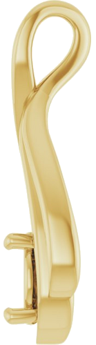 14K Yellow  6.5 mm Round Pendant Mounting (3)