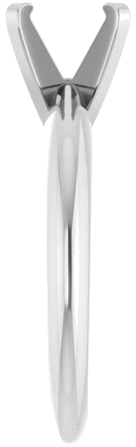 14K White 7 mm Round Solitaire Engagement Ring Mounting (4)