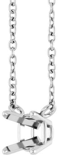 Pakabukas „Solitaire“ 585 Baltojo Aukso Square 4mm (2)