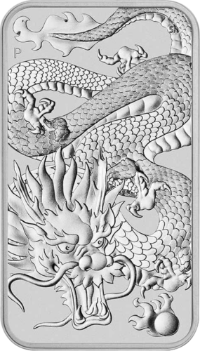 1 oz Pūķis 2022 Austrālija Sudraba monēta (1)