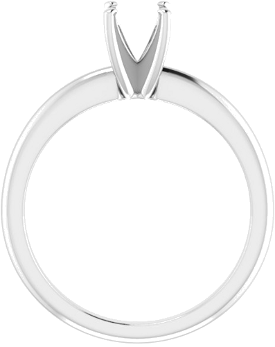 14K White  5 mm Cushion Solitaire Engagement Ring Mounting (2)