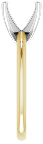 Sužadėtuvių Žiedas „Solitaire“ 585 Baltojo Ir Geltonojo Aukso Round 9mm (4)