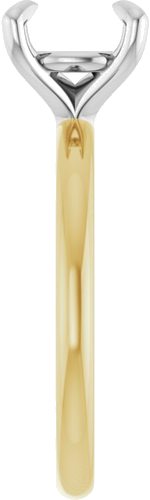 14K Yellow White 8.2 mm Round Engagement Ring Mounting (4)