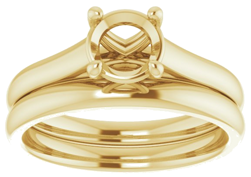 Sužadėtuvių Žiedas „Solitaire“ 585 Geltonojo Aukso Round 6.5mm (8)