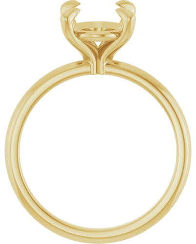 10K Yellow  10x8 mm Oval Solitaire Engagement Ring Mounting (2)