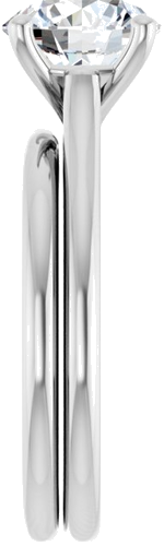 14K X1 White 8 mm Round Solitaire Engagement Ring Mounting (9)