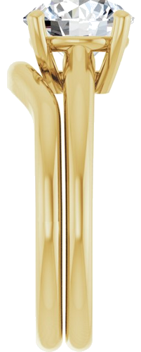 Sužadėtuvių Žiedas 750 Geltonojo Aukso Round 8.2mm (9)