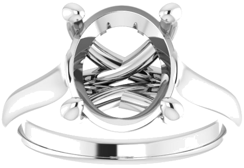 Sužadėtuvių Žiedas „Solitaire“ 950 Platinos Oval 11mm x 9mm (3)