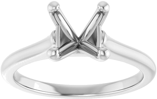 Sužadėtuvių Žiedas „Solitaire“ 585 Baltojo Aukso Cushion 7mm (3)