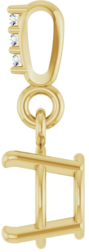 Pakabukas „Accented“ 585 Geltonojo Aukso Round 6.5mm (3)