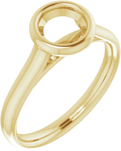 Sužadėtuvių Žiedas „Bezel-Set Solitaire“ 585 Geltonojo Aukso Round 6mm (1)