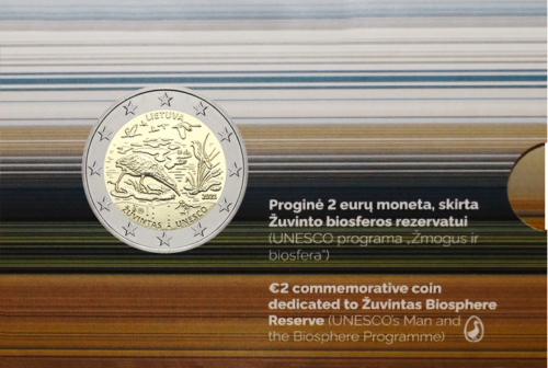 2021 Lithuania Zuvintas Biosphere Reserve UNESCO 2 euro BU coin (2)