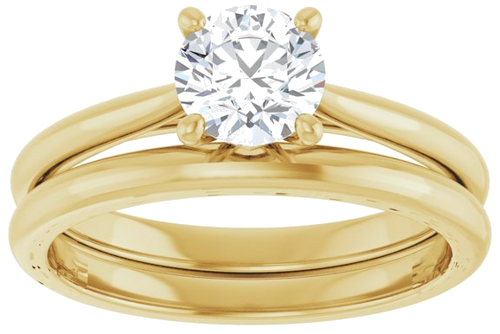 14K Yellow 5.8 mm Round Solitaire Engagement Ring Mounting (8)