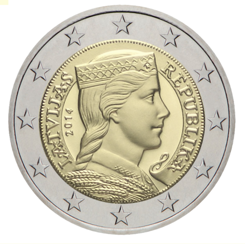 2014 Latvijas Nacionālā 2 eiro monēta (1)