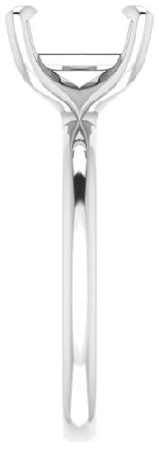 Sužadėtuvių Žiedas „Solitaire“ 585 Baltojo Aukso Square 7.5mm (4)