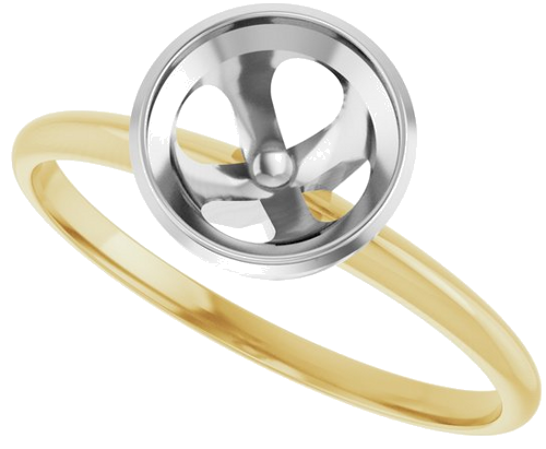 Sužadėtuvių Žiedas „Solitaire“ 585 Baltojo Ir Geltonojo Aukso Round 7mm (5)